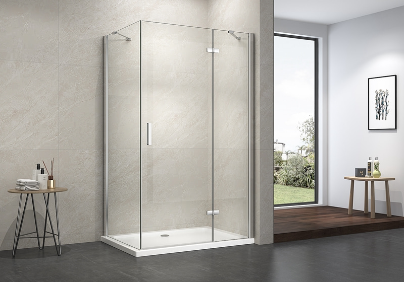 EX-403 6mm rectangle hinge classic shower enclosure with stainless steel support bar