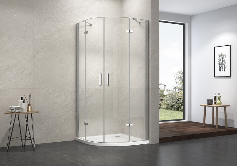 EX-406 6mm quadrant hinge classic shower enclosure with double handles