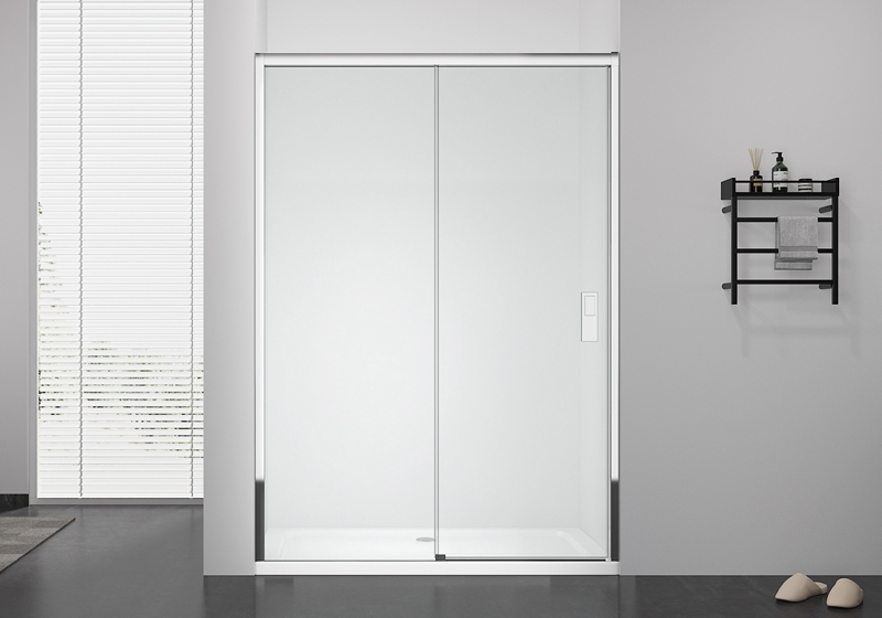 EX-807 8mm glass  straight sliding soft closing shower enclosure