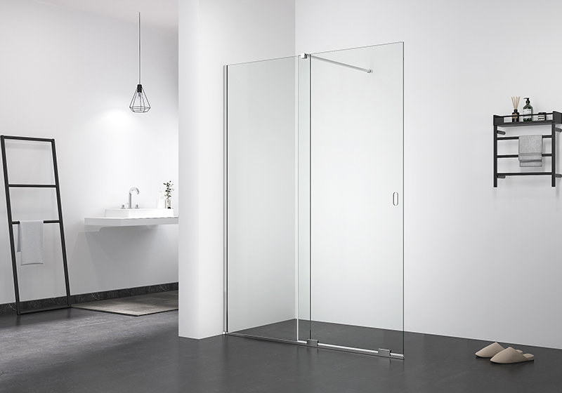 EX-109 Bottom Roller Sliding Shower Enclosure With Aluminum Alloy Support Bar