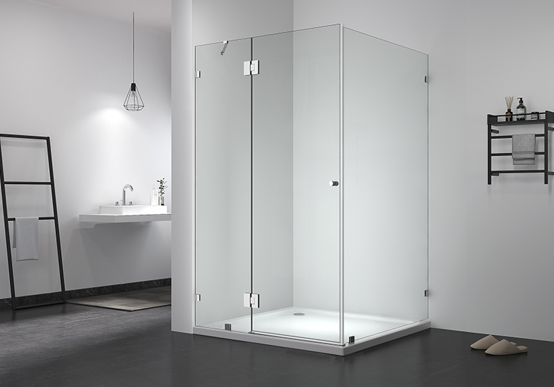 EX-409 8MM Rectangle Hinge Classic Shower Enclosure With Metal Support Bar